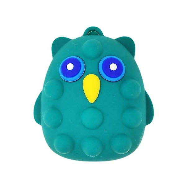 Push Bubble Fidget Leksak Portabel Silikon Dekompressionsleksaker Tanketräning Pusselspel För Gray Black