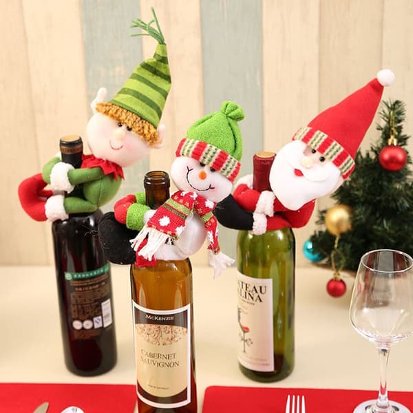 Julvinflaskaöverdrag Tomte, vinflaskkork KLB