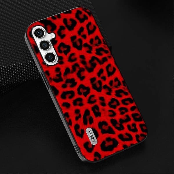 [LCS] Samsung Galaxy A34 5G ABEEL Black Edge Leopard -matkapuhelinkotelo Red Leopard