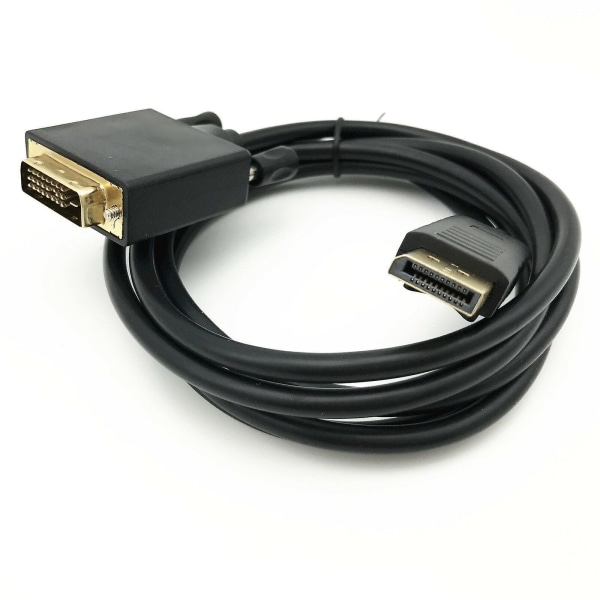 1,8 meter Guldpläterad Displayport Dp Till Dvi-d Hane Dual Link Kabel Adapter 1080p