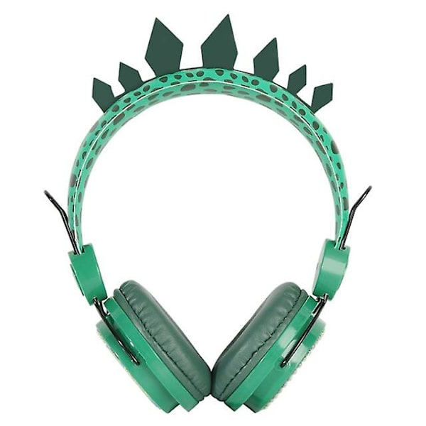 Søde Dinosaur Ledningshovedtelefoner Børn Musik Stereo Headsets 3,5 mm Hovedtelefoner Til Læringsspil Mobiltelefon Hovedtelefoner
