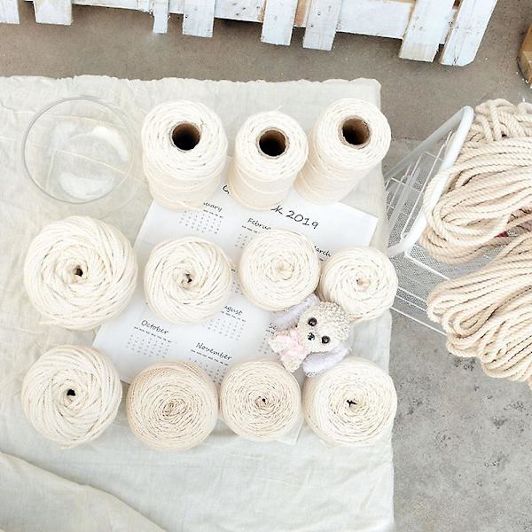 3mm Makramésnöre, 100cm Tjockt Bomulls Makramére För Väggbonader Planteringshängare Stickning Makramé Hem DIY