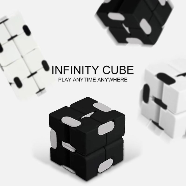 Barn Vuxen Dekompressionsleksak Infinity Magic Cube Pusselleksaker BLACK