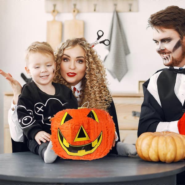 Halloween Orange Græskar Pinata Legetøj til Festdekoration