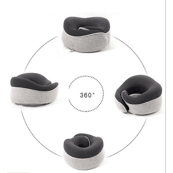 Ny Rese U-formad Kudde, Memory Foam, Cervical Kudde, Långsam R light gray