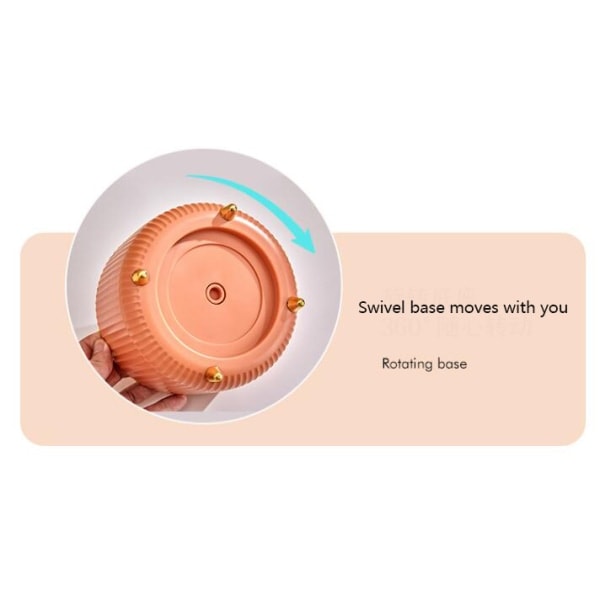 360° roterende makeup opbevaring med låg Hvid
