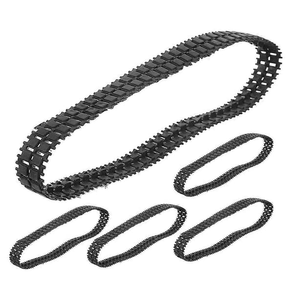 [LCS]5 stk. gummibælter til RC DIY robotmodel Holdbare, glatte grebsbælter til tankchassis reservedele Black 15.00X6.00X1.50CM