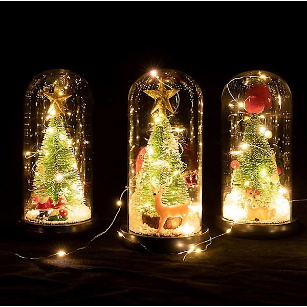 Juleceder Dekoration LED Natlampe Glas Cover Kreativ Gave