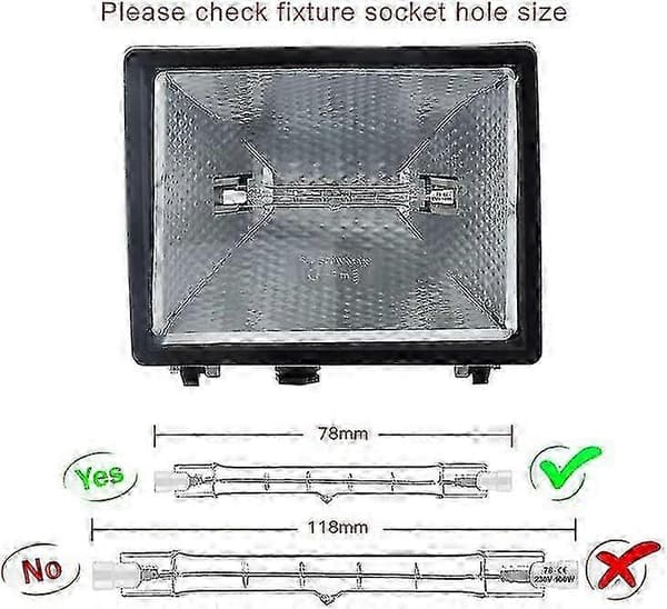 5-pack 78mm 80W R7s Halogenlampor för Spotlight och Landskapsbelysning med Dimbar Halogenstav 230V