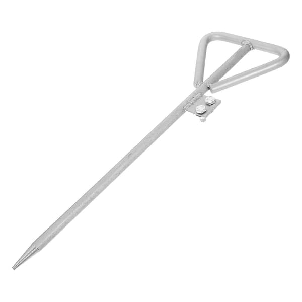 [LCS] Generatorjordningssats Triangulär form Järnjordningsstift för säker drift av elektrisk utrustning 1Set Silver 51.10X15.70X2.60CM