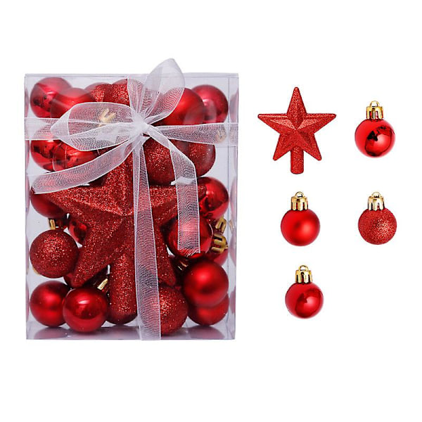 30 st Julgranskulor Ornament Hängande Prydnader Jul Hem Fest Bröllop Dekor A