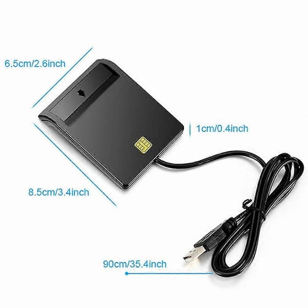 USB Smartkortlæser til bankkort IC/ID EMV-kortlæser høj kvalitet til Windows 7 8 10 til Linux As Shown