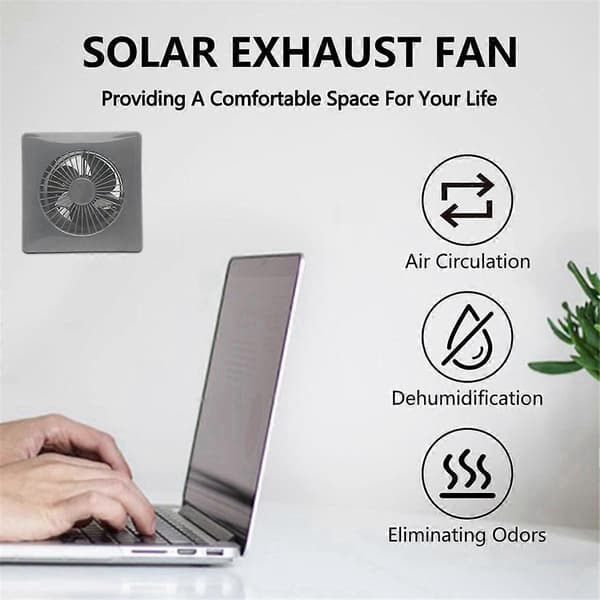 Ventilation 6 tommer højhastigheds solcelle lydløs ventilator A