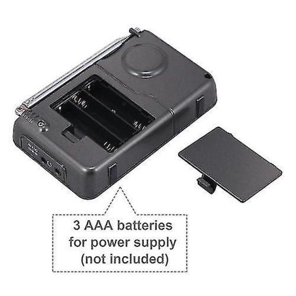 Bärbar Radio AM/FM/SW Fickradio med LCD-skärm Multiband Digital Stereo DSP Radiomottagare