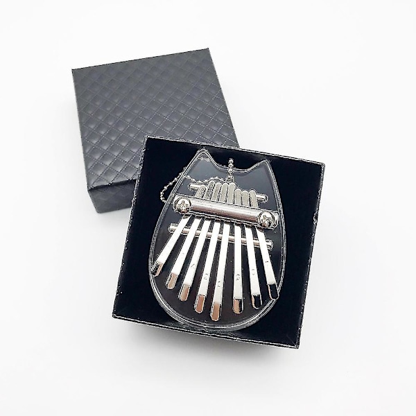 8-tangenters Kalimba Mini Tommelfingerklaver Fingerklaver Akryl Fingerkeyboard Instrument Cat