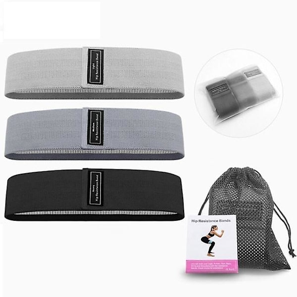 Fitness Booty Resistance Bands Träningsband i tyg Loop Band för rumpövningar för höfter, ben, lår och sätesmuskler Black 150LBS