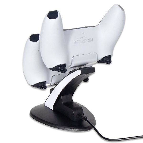 Laddningsstation för Sony PlayStation PlayStation PS 5 PS5 handkontroll tillbehör gamepad hållare fjärrkontroll stöd joystick White