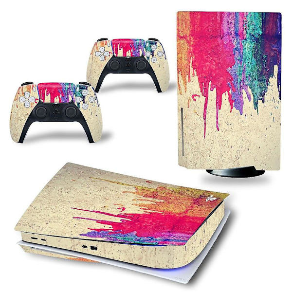 Til ps5 disk skin sticker til ps5 decal sticker konsol + 2 controller skin sticker til sony playstation 5 disk version skins Leave item code