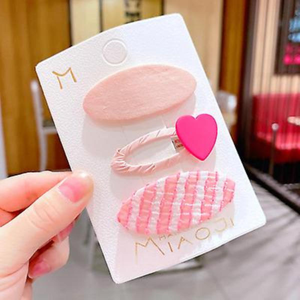 Twill Hårklämma med Lugg Rosa Grön