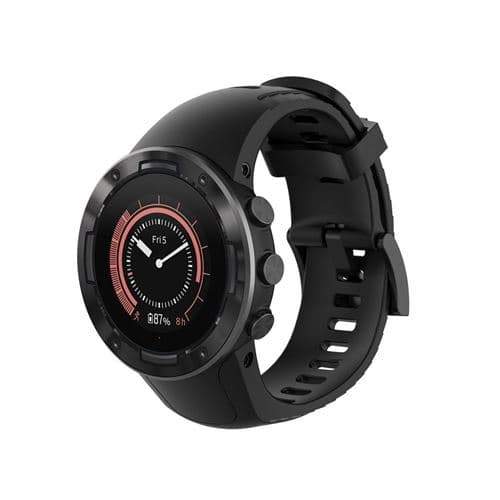 [LCS]Blød silikonerem kompatibel med Suunto 5 22.5mm - Sort