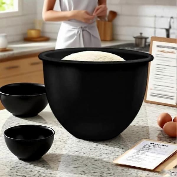 [LCS]2xMixaid Silikonfoder för Kitchenaid 5Qt Mixers, Silikonfoder för Bakning och Matlagning, Tillbehör till Blandare Red & Black