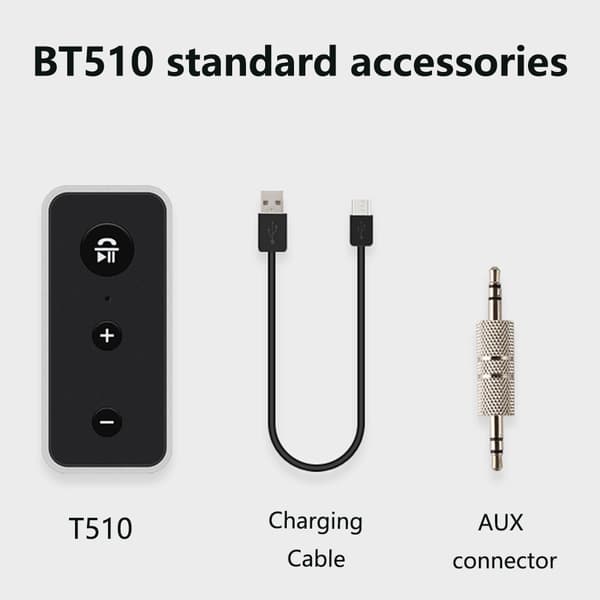 [LCS] Bluetooth 5.0 aux-adapter, mottaker for bilstereo, bærbar