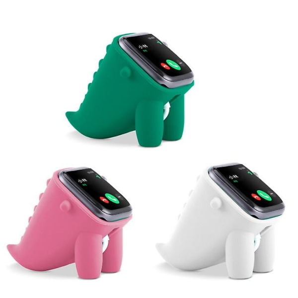 Hållare För Apple Watch Series Stand Nattduksbord Keeper Silikon Hemladdning pink