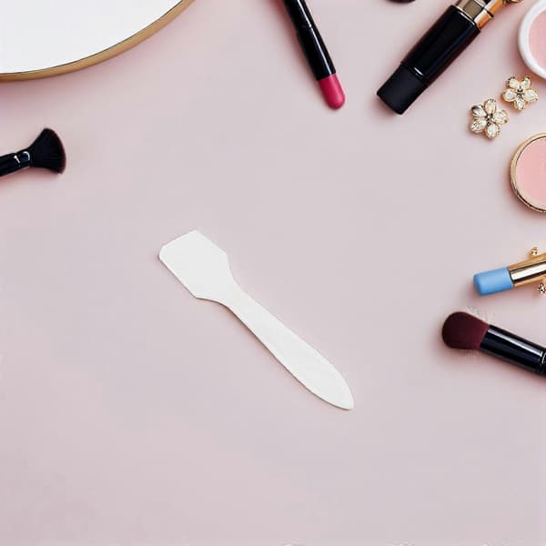 Kosmetisk makeup-spatelværktøj af plastik til påføring af hudcreme 100 stk. White