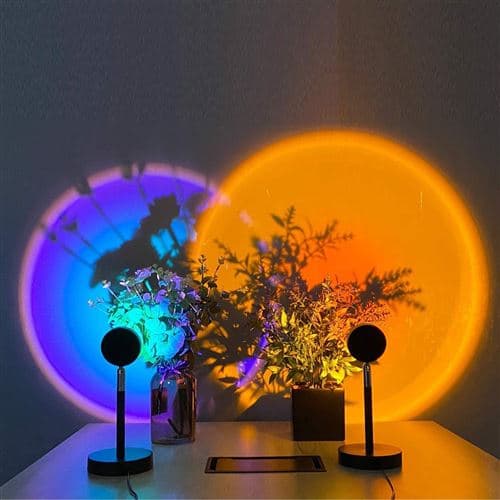 Farver USB Sunset Projektor Lampe