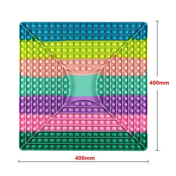 Push Bubble Toy Square Sensorisk leksak för ångest Stressrelief Presenter Spel för barn Vuxen hem Apple Board Black And White