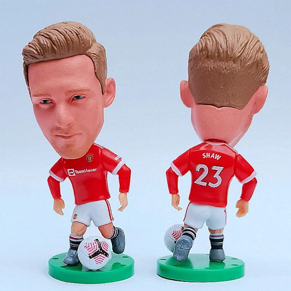 Fodboldspiller minifigurer Realistiske spark og præcise detaljer Luke Shaw