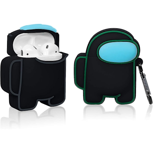 Etui for AirPod 2/1 - Svart karakterdesign (Among-Black)