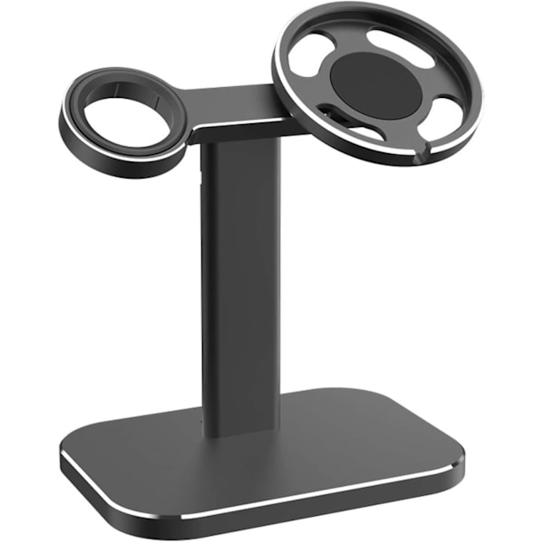 Justerbart Opladningsstativ 2-i-1 Sort