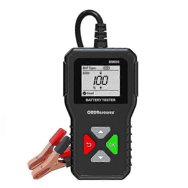 Bm550 Bilbatteritester 6v 12v 24v 100-2000 2ah-220ah Batterisystem Deteksjon Automatisk Batterianalysator