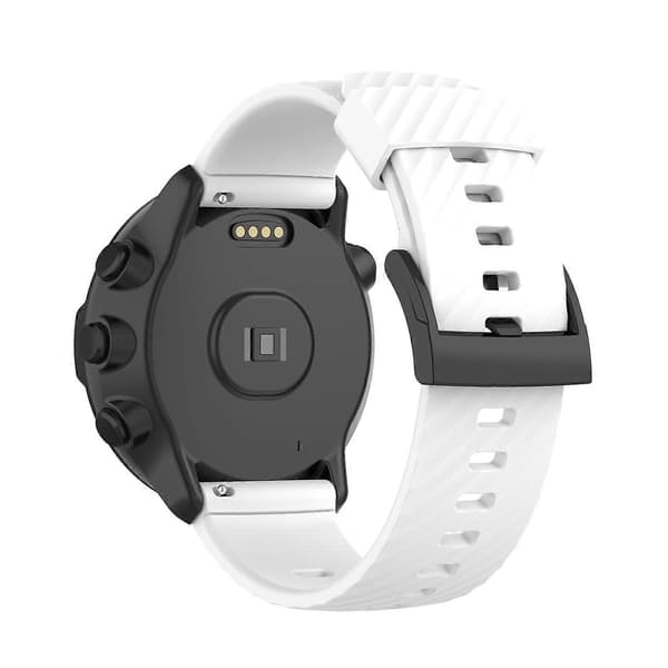 For Suunto 7 ensfarget silikonklokkereim White