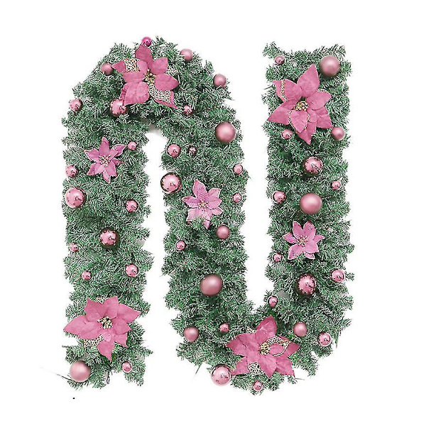 LED 2,7 m Jule Cane Garland Hage Hjem Juledekorasjoner pink