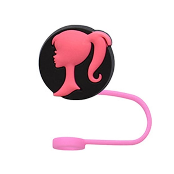 Barbie Sugrörslock Silikon Barbie Tecknad Mjuk Självhäftande Sugrörsdusch 1 1pc