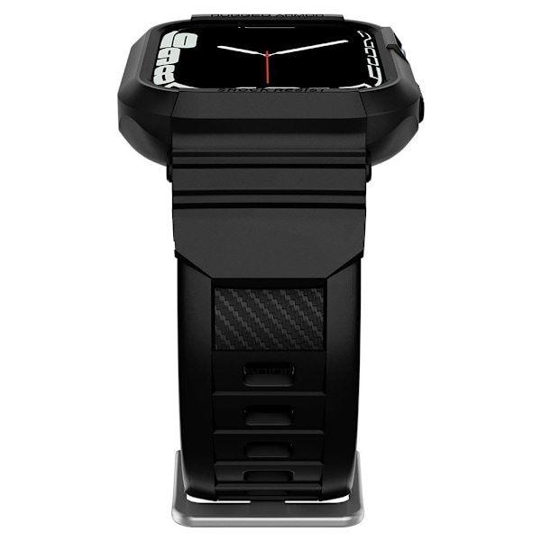 Spigen Apple Watch 44/45 mm Suojakuori/Ranneke Rugged Armor 'Pro' Musta 50