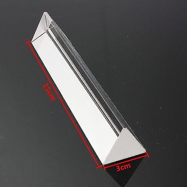 15cm Optiskt Glas Kristall Trippel Triangulärt Prisma Fotografi Fysik Undervisning Ljusspektrum
