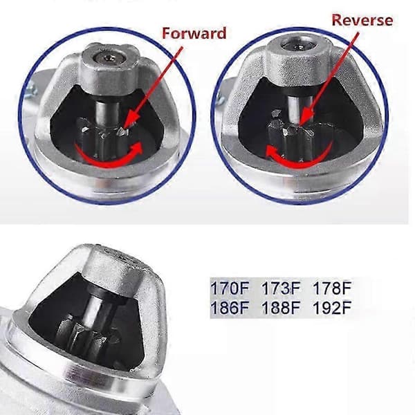 12V startmotor til 170F 173F 178F 186F 188F 192F luftkølet dieselmotor jy