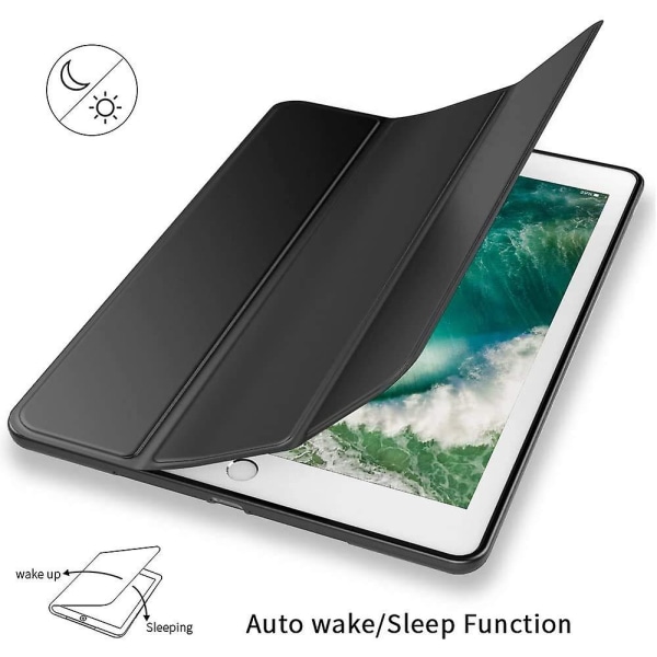 Etui til Samsung Galaxy Tab A 10.1\" 2019 (model Sm-t510 / T515), Smart Folio Blødt Tpu Beskyttelsesetui Sort