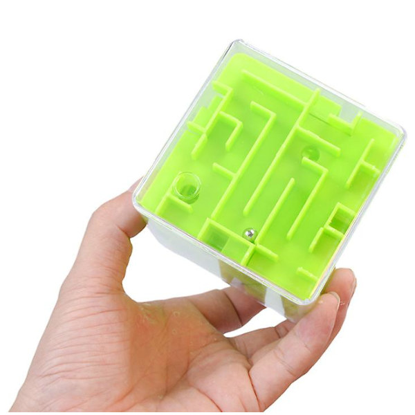 3D Labyrint Magisk Speed Cube, Transparent Sexsidig Pussel, Rullande Bollspel blue