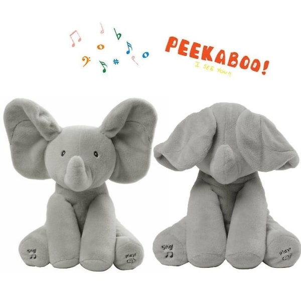 Peek-a-Boo sjungande elefant Baby Kid utbildningspresent
