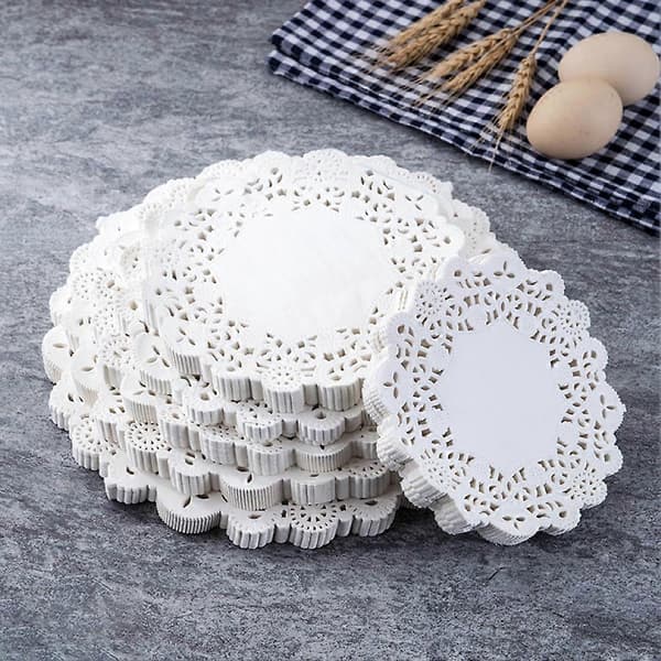 [LCS]100 stk. runde papirblondebrikker Kakeunderlag Fest Bryllup Bake dekorasjon 4.5 inch