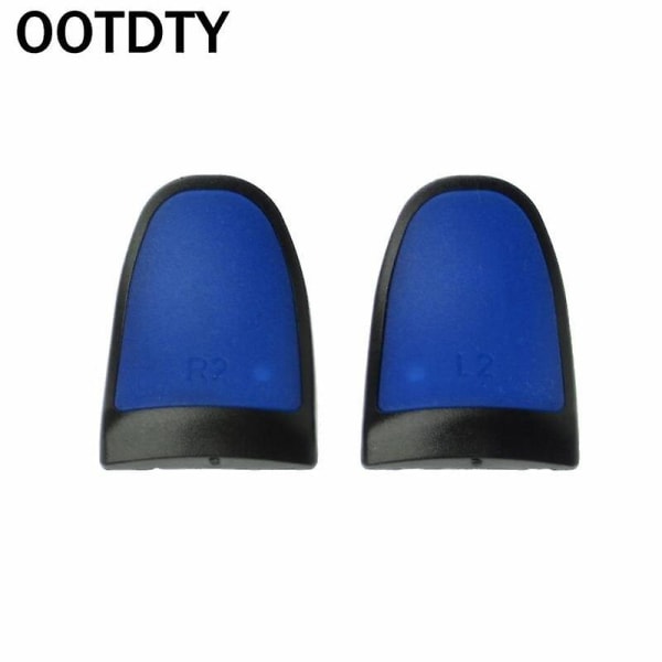 1 par nye skridsikre l2 r2 trigger forlænger knapper kit til ps4 controller analoge forlængere thumbstick Blue