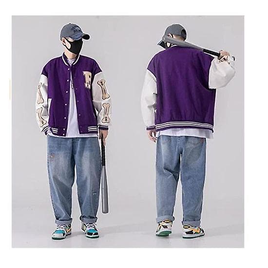 Hywell Baseballjacka Herr College Student Varsity Jacka