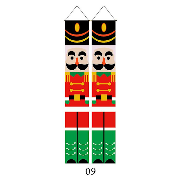 Glædelig Jul Banner Jule Veranda Skilt Hængende Julepynt Indendørs Udendørs Væg Bannere E