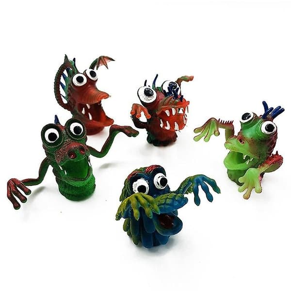 5-pack Senior Monster fingerdockor rolig djurmonsterleksak festleksak barn dockor