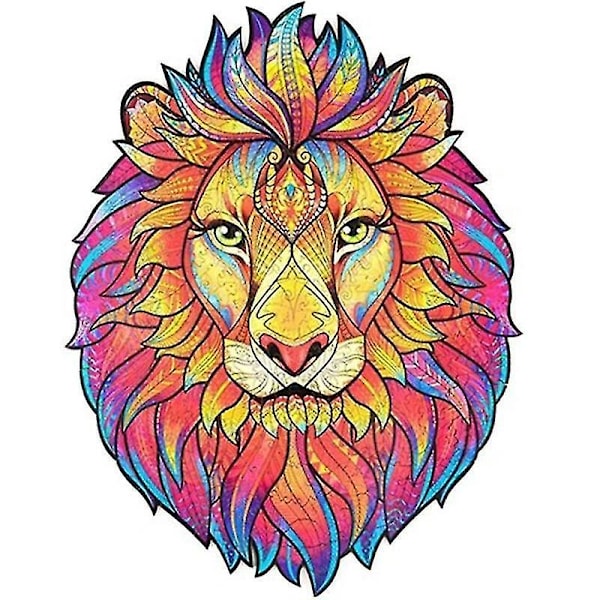 Barnpresent Lejon Träpussel Lion