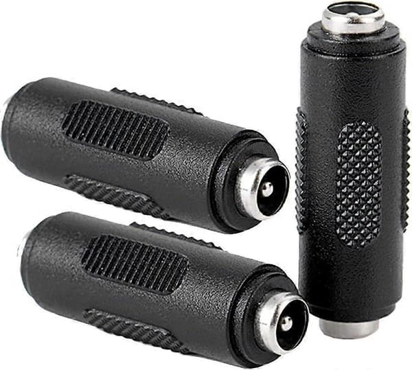 [LCS]3 stk DC 5.5x2.1mm hunn til hunn strømplugg hunn til hunn koblingsadapter for CCTV